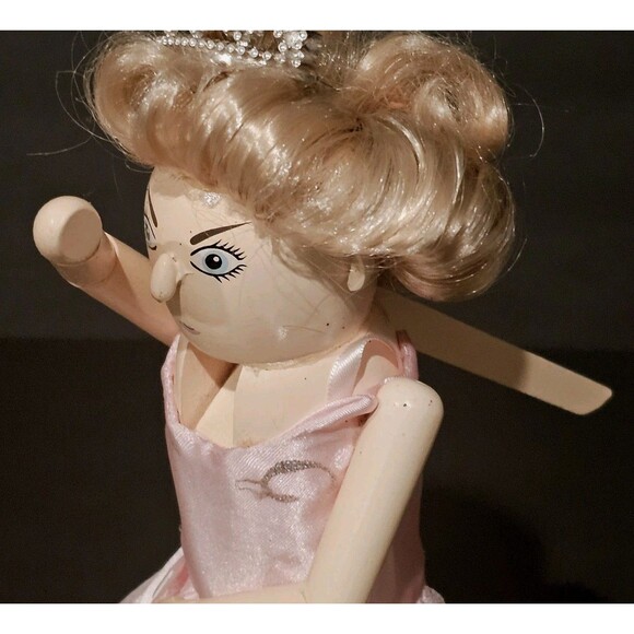 Pink Ballerina Nutcracker Princess 15" Wooden Holiday Christmas Decor Creative - Picture 3 of 10